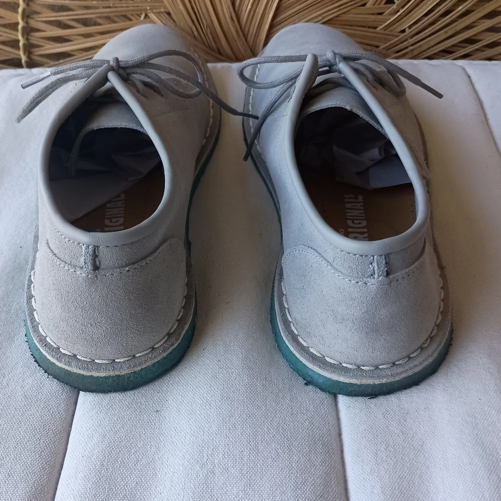 Clarks Original Men's Gray Suede Leather Shoes_10.5
